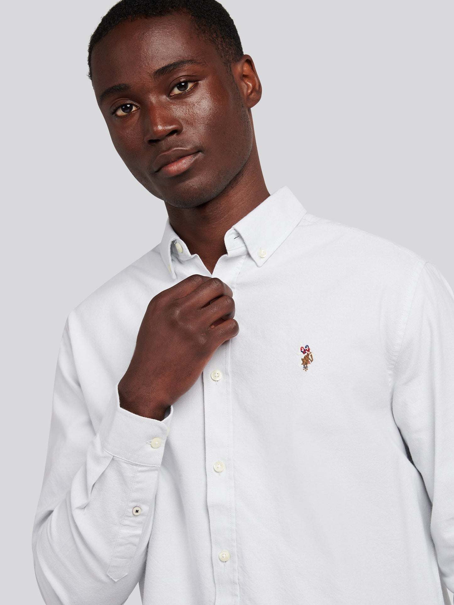 Mens Peached Oxford Shirt in Oyster Mushroom
