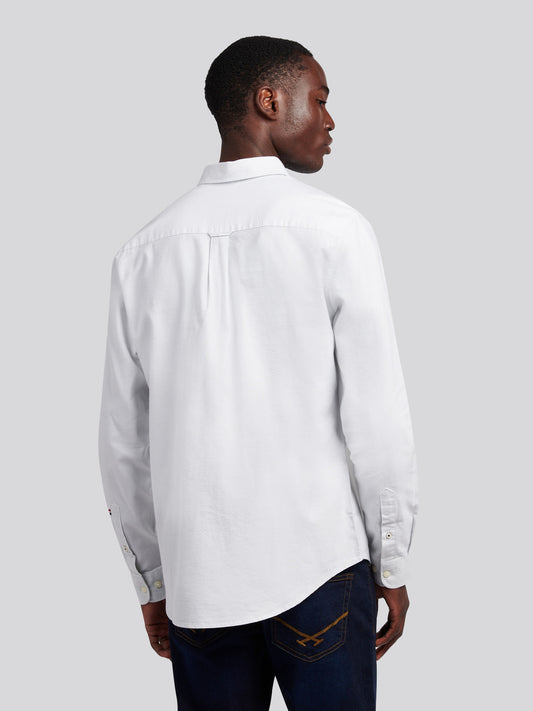 Mens Peached Oxford Shirt in Oyster Mushroom