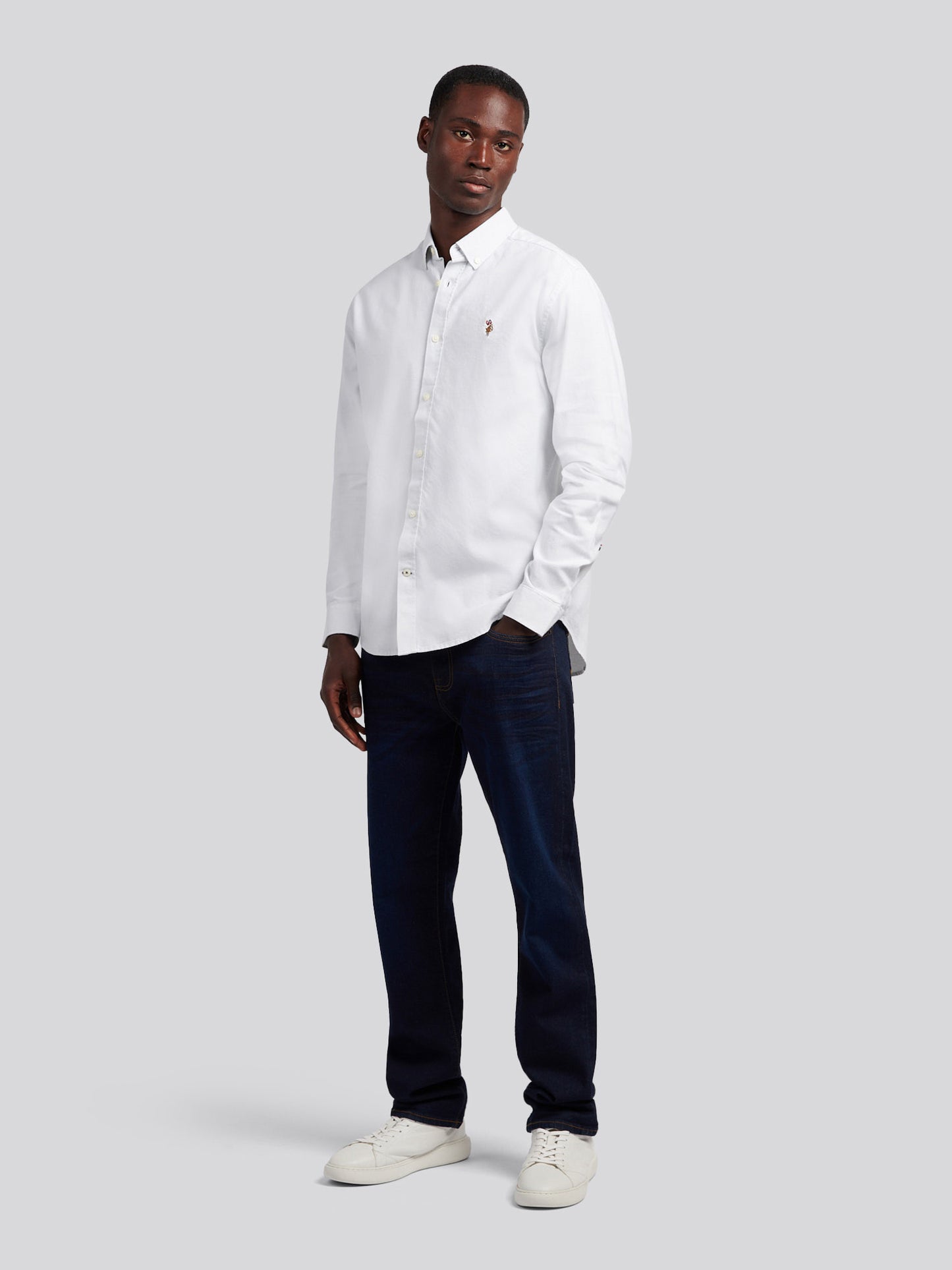 Mens Peached Oxford Shirt in Oyster Mushroom