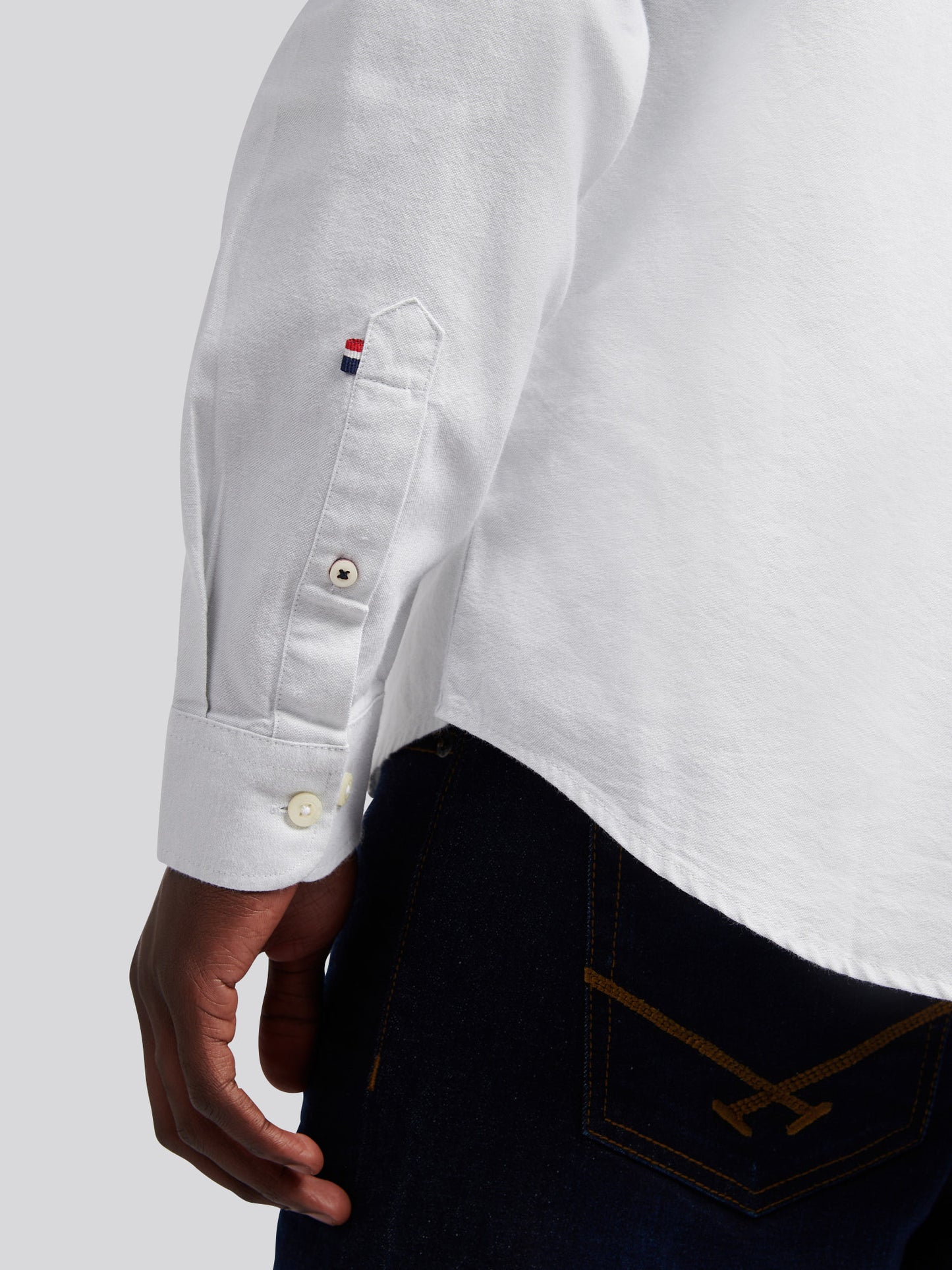 Mens Peached Oxford Shirt in Oyster Mushroom