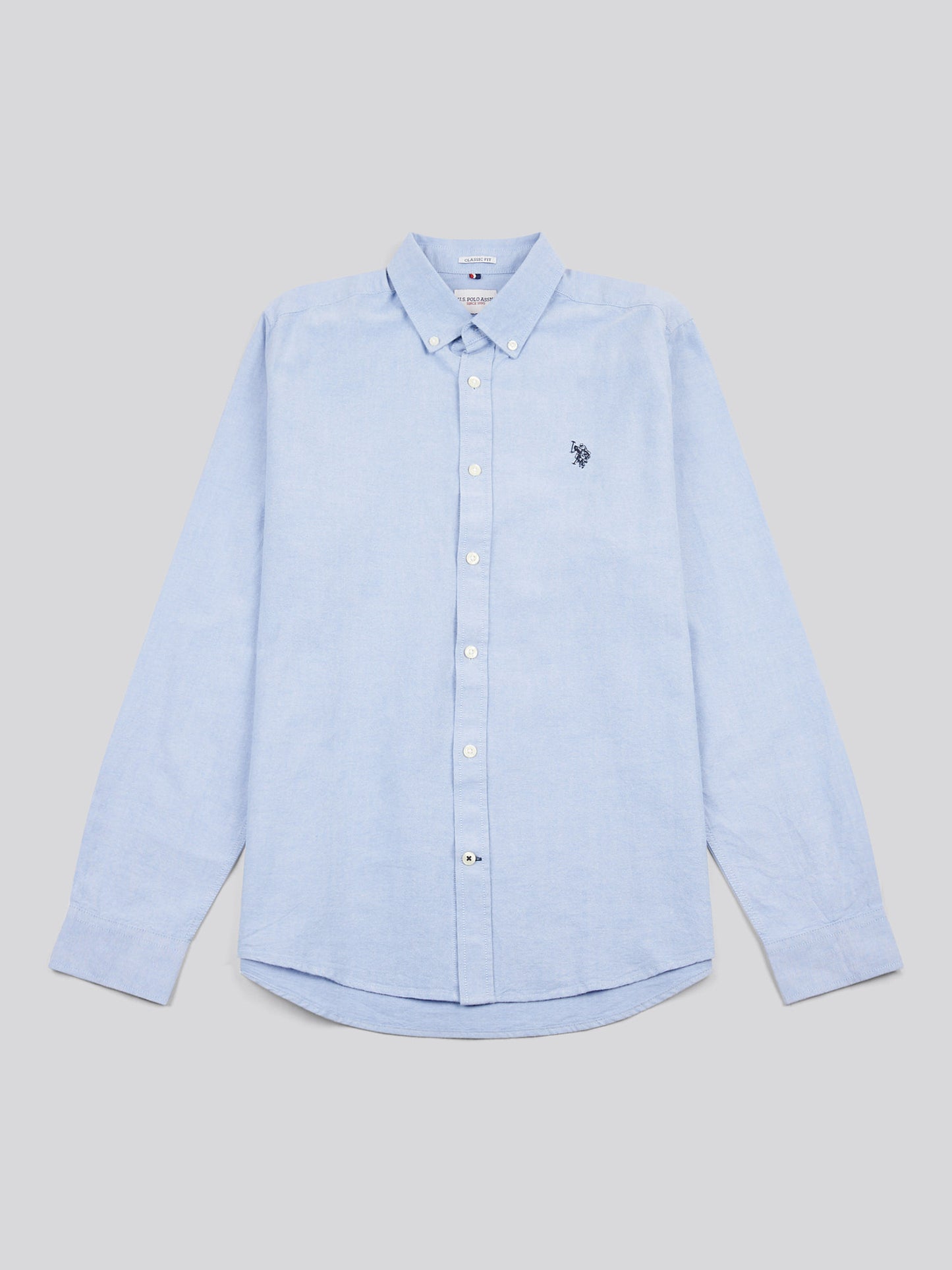 Mens Peached Oxford Shirt in Blue Yonder / Dark Sapphire DHM