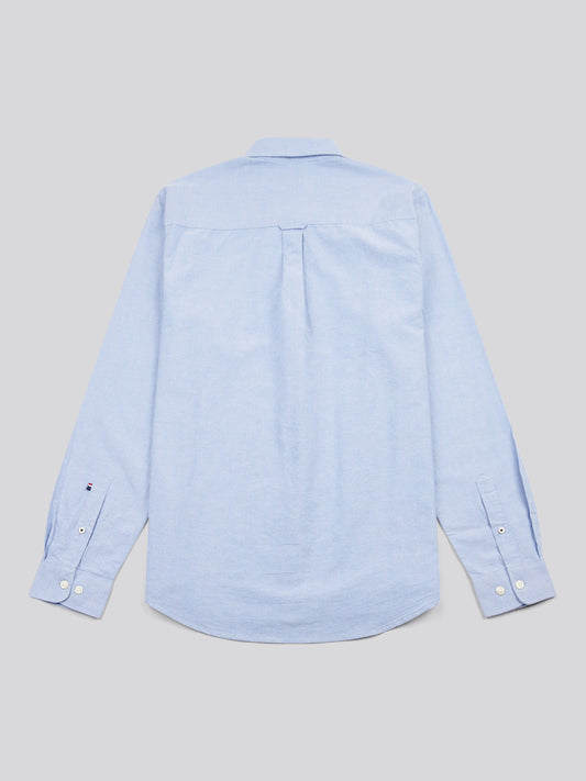 Mens Peached Oxford Shirt in Blue Yonder / Dark Sapphire DHM