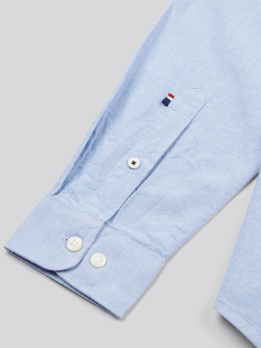 Mens Peached Oxford Shirt in Blue Yonder / Dark Sapphire DHM