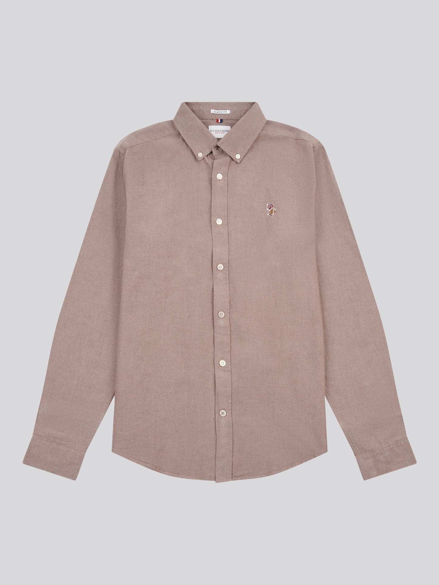 Mens Peached Oxford Shirt in Chocolate Martini