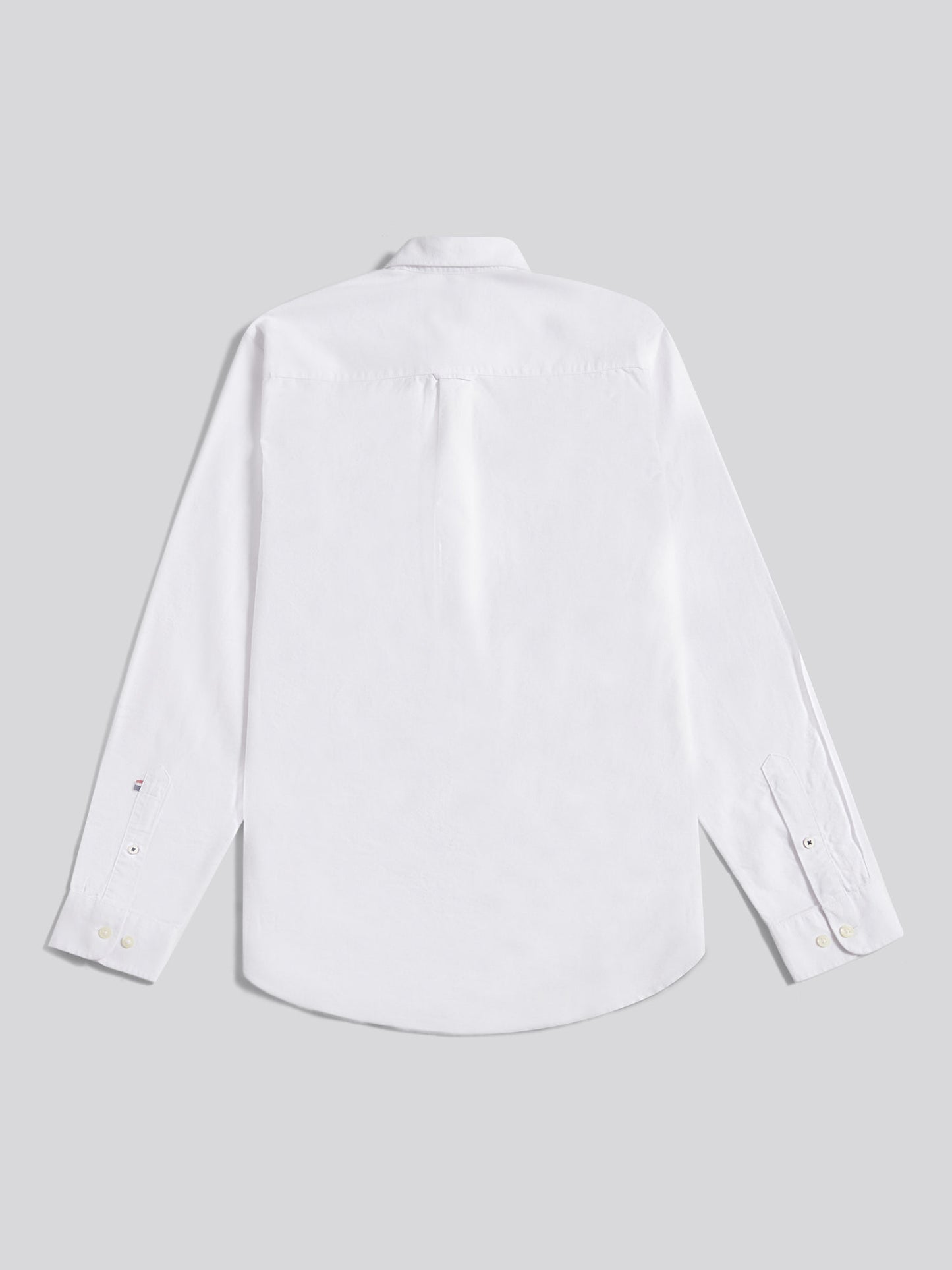 Mens Peached Oxford Shirt in White / Dark Sapphire Navy DHM