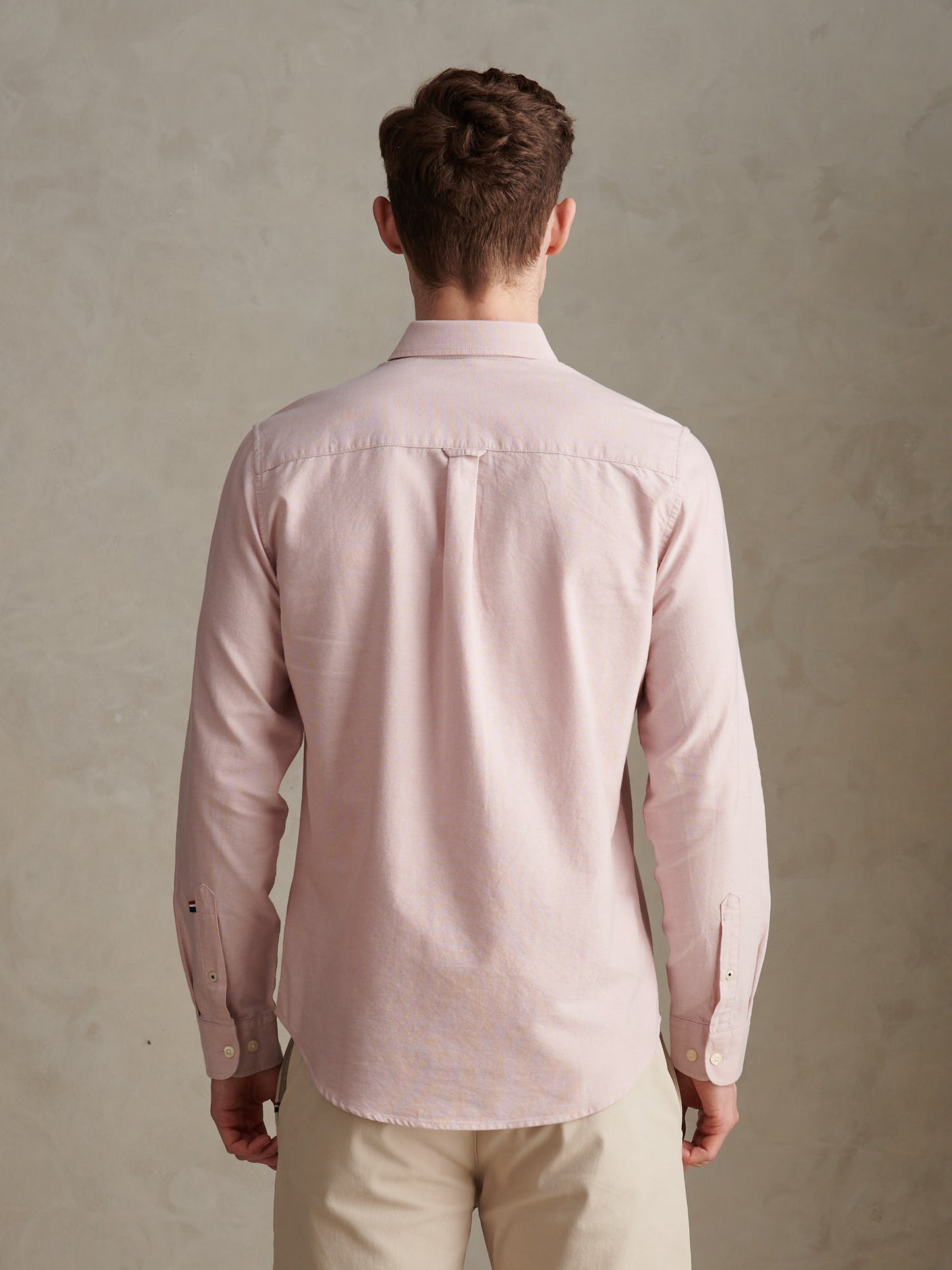 Mens Peached Oxford Shirt in Sepia Rose