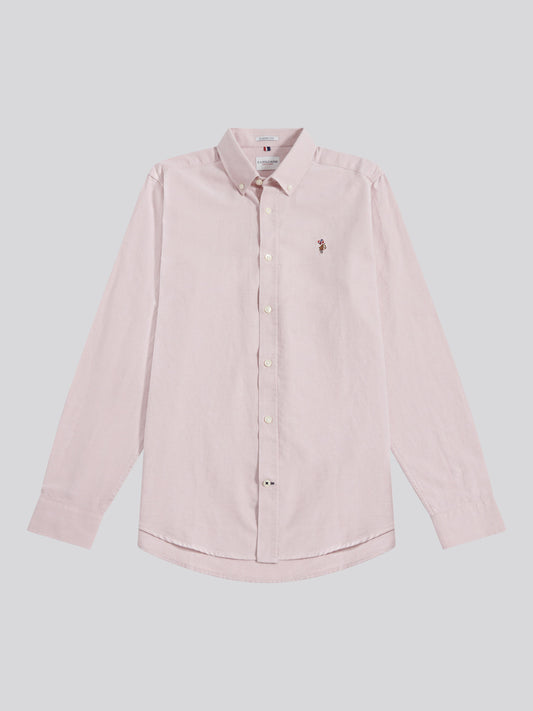Mens Peached Oxford Shirt in Sepia Rose