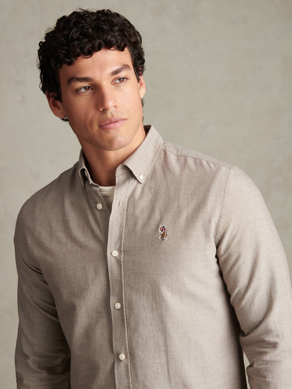 Mens Peached Oxford Shirt Bracken