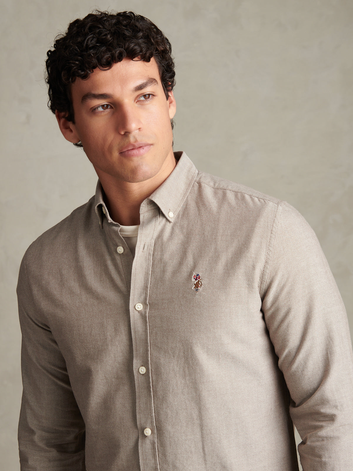 Mens Peached Oxford Shirt Bracken