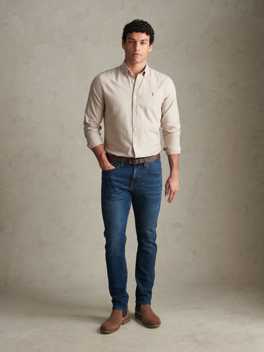 Mens Peached Oxford Shirt Nacreous Clouds