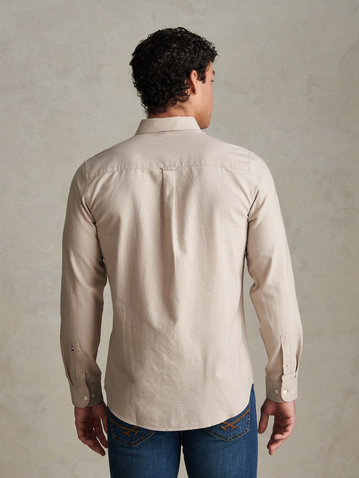 Mens Peached Oxford Shirt Nacreous Clouds