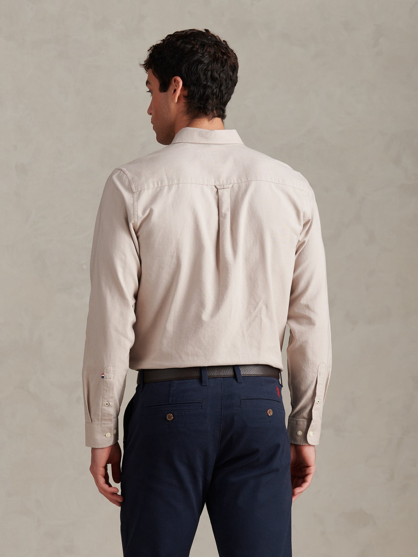 Mens Peached Oxford Shirt in String