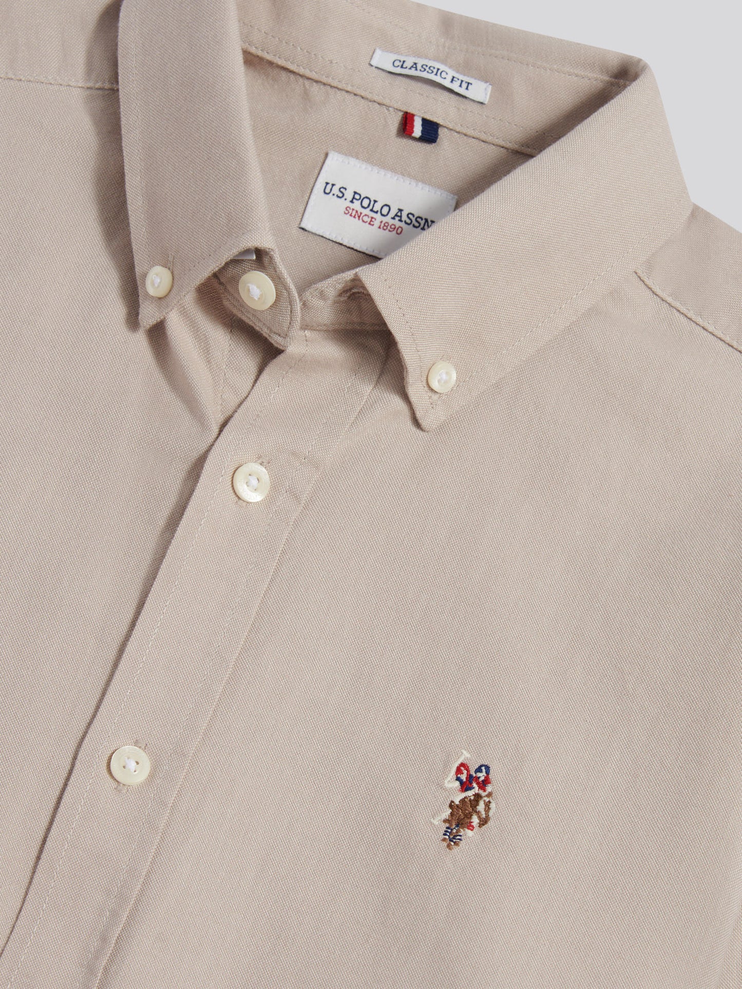 Mens Peached Oxford Shirt in String