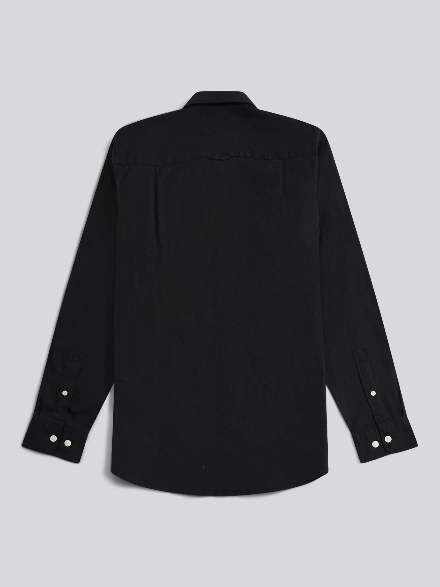 Mens Linen Blend Shirt Black
