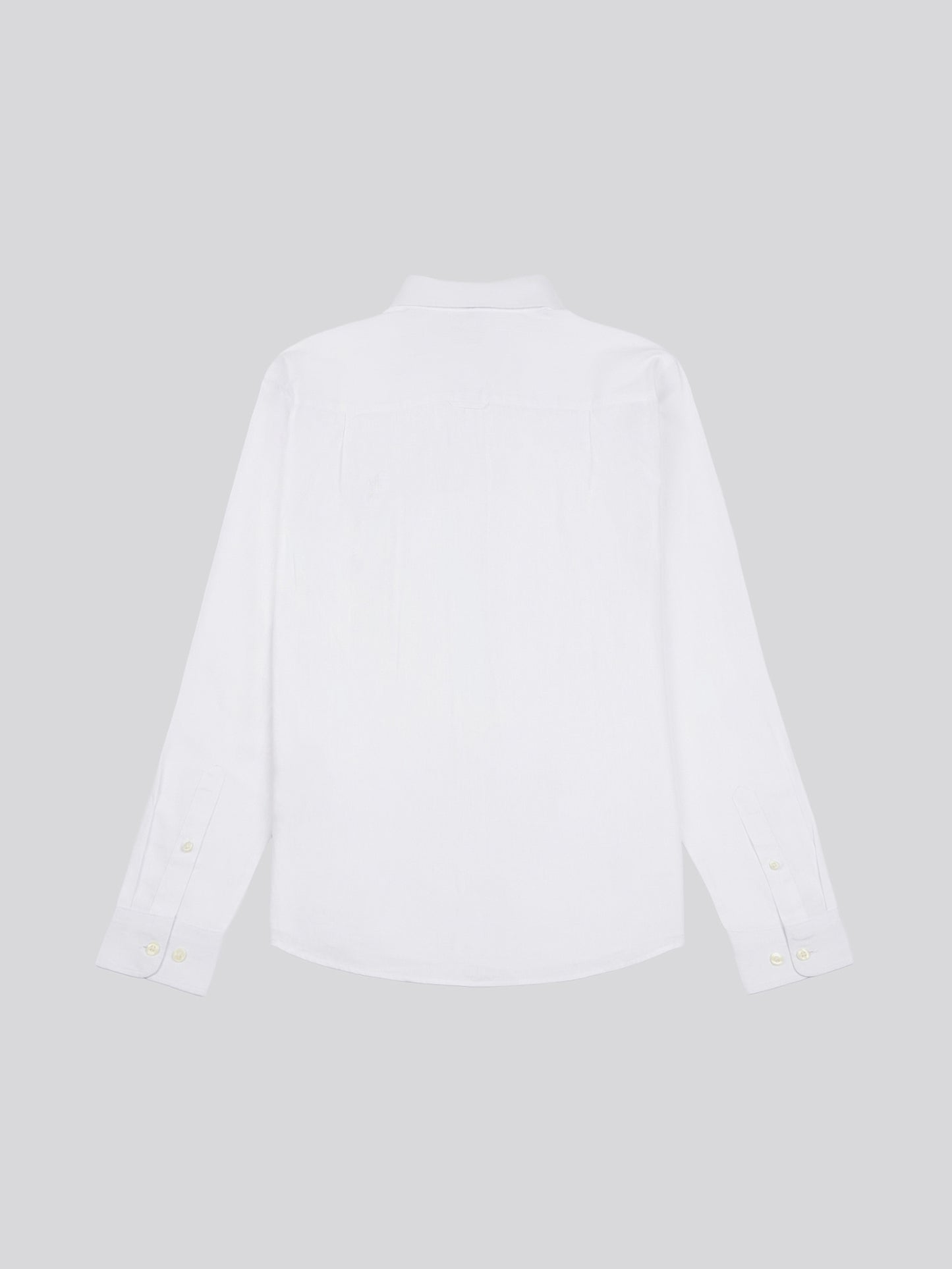 Mens Linen Blend Shirt Bright White / Harbour Mist