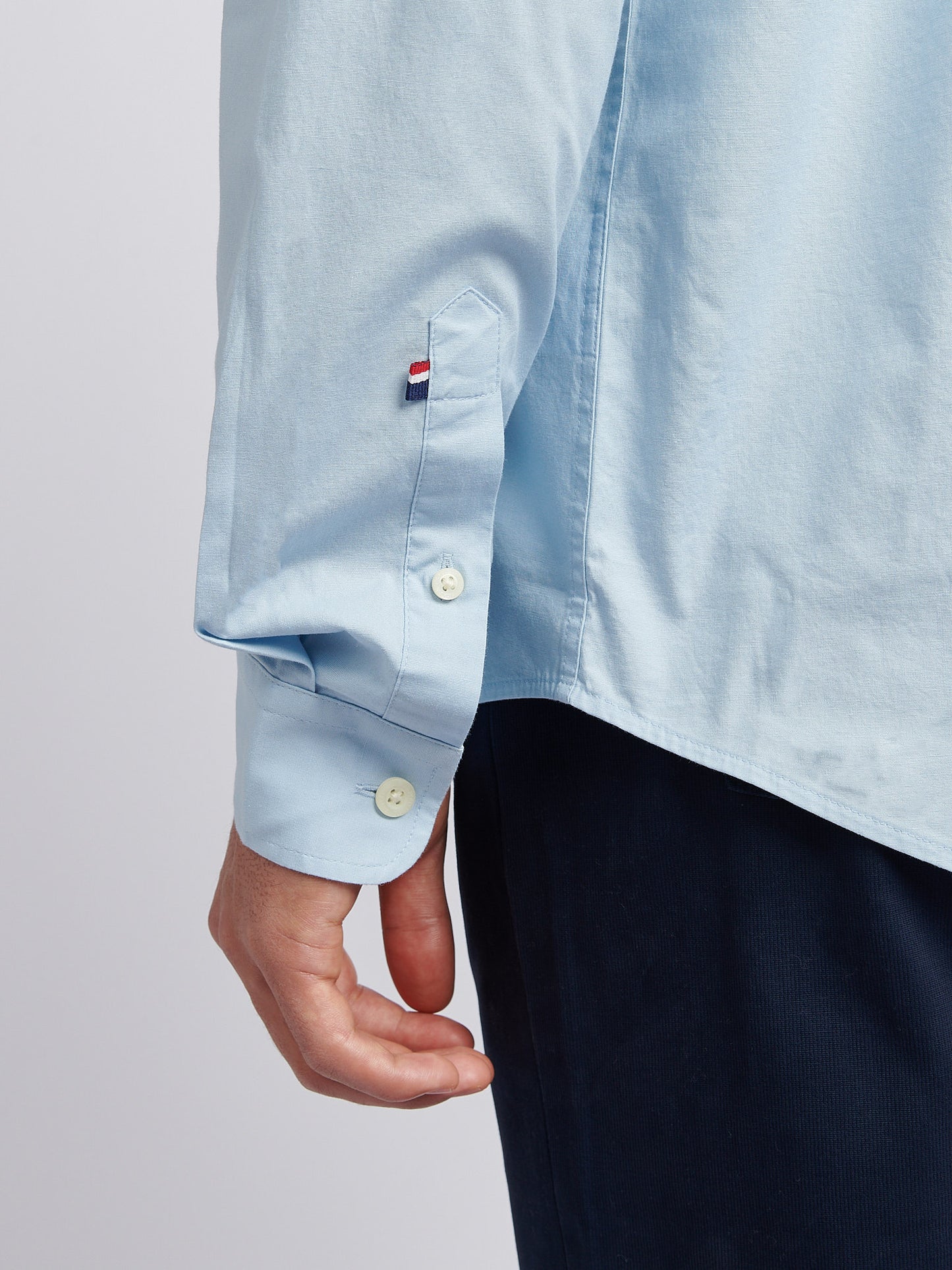 Mens Stretch Cotton Poplin Shirt Skyway