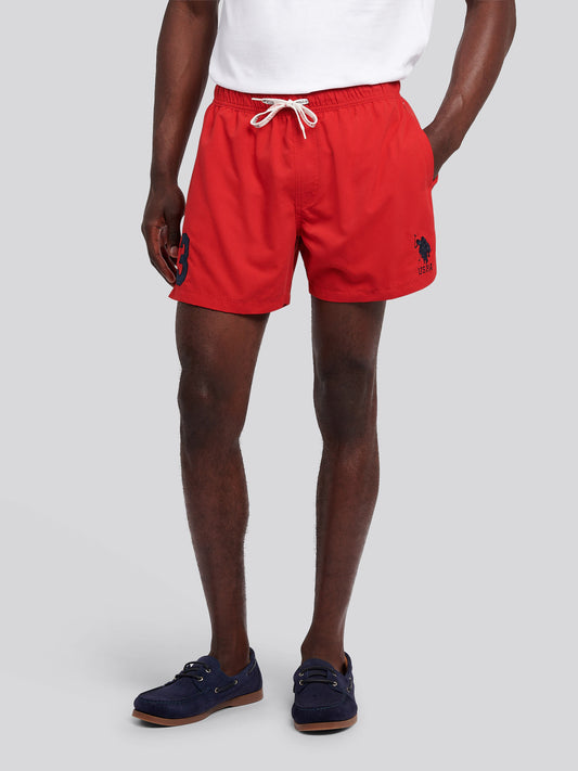 Mens Player 3 Swim Short in Haute Red