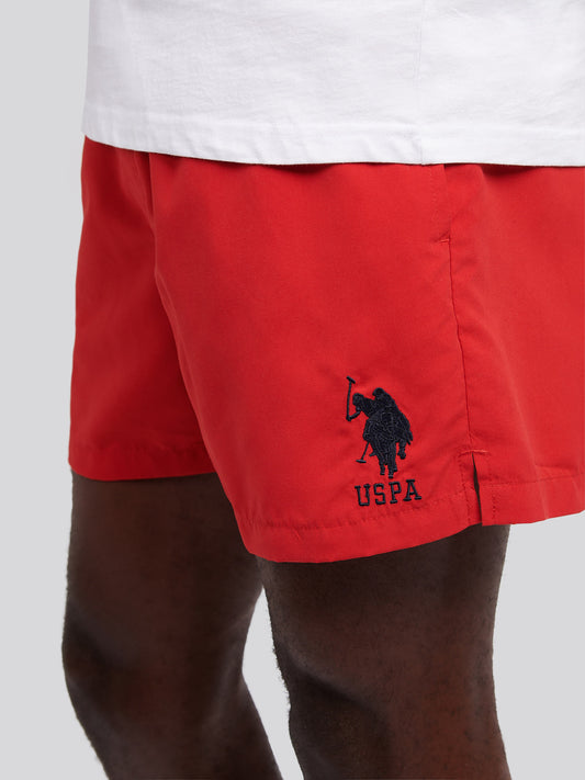 Mens Player 3 Swim Short in Haute Red