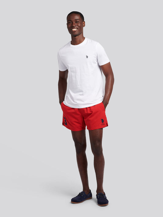 Mens Player 3 Swim Short in Haute Red