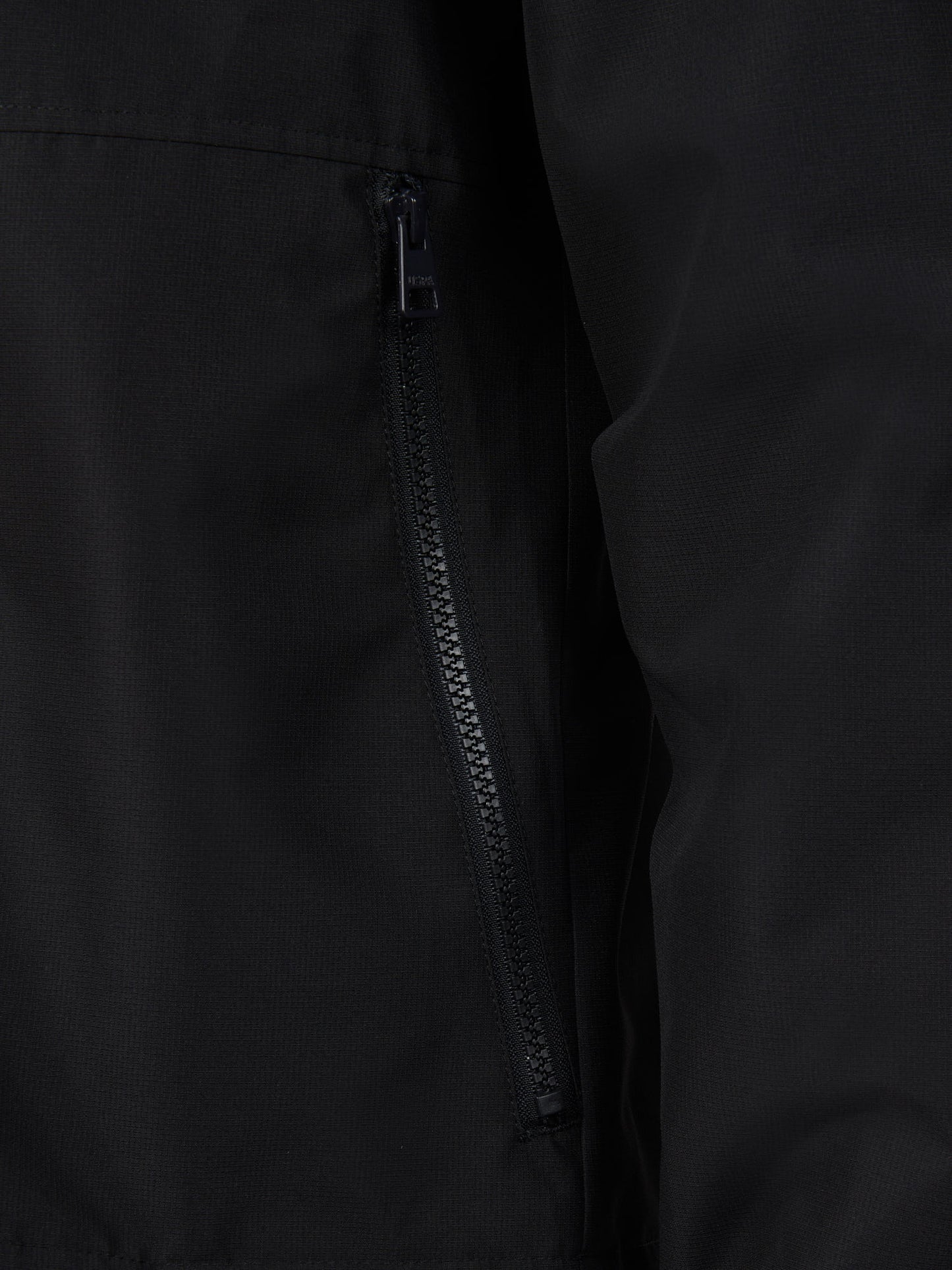 Men's Hooded Windbreaker in Black/White – styled on model