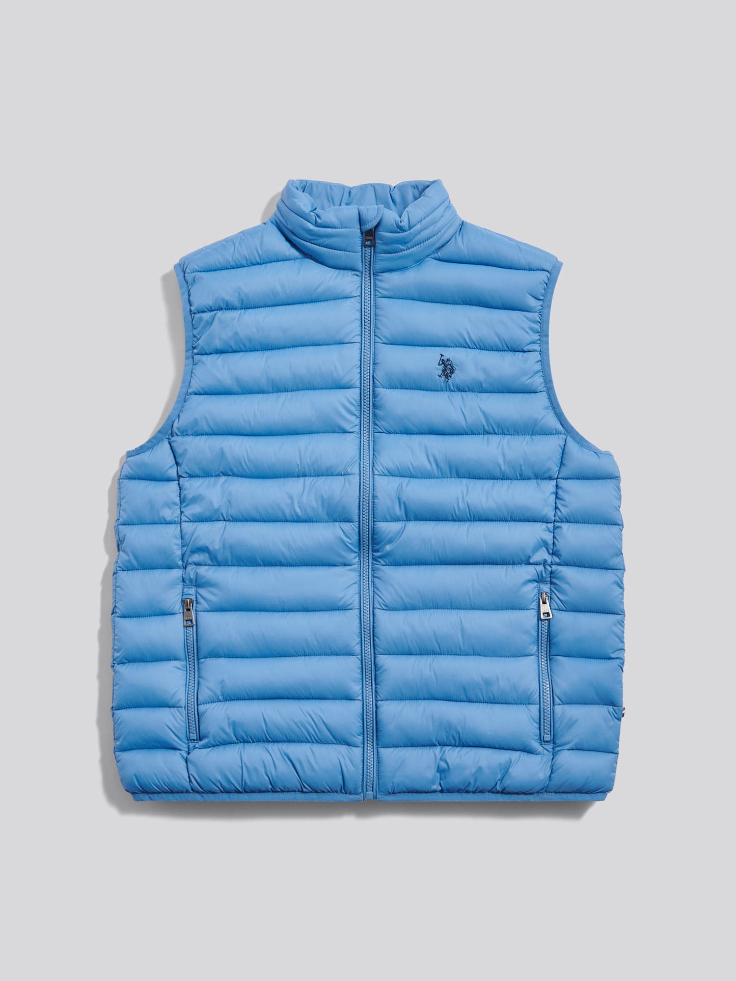 Mens Bound Quilted Gilet in Riviera