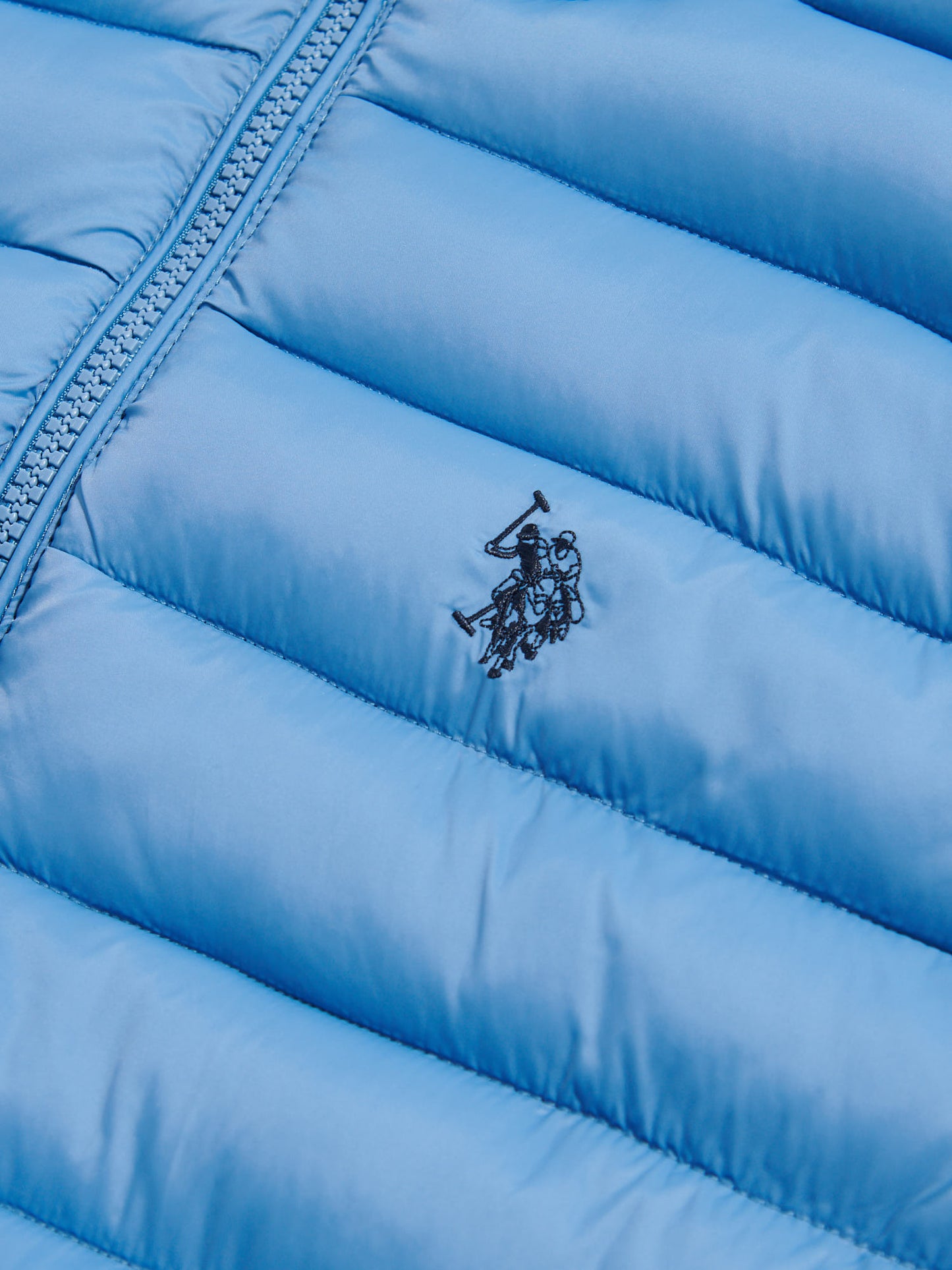 Mens Bound Quilted Gilet in Riviera