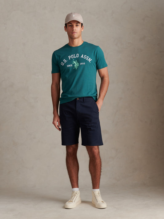 Mens Signature Arch Print T-Shirt in Mediterranea