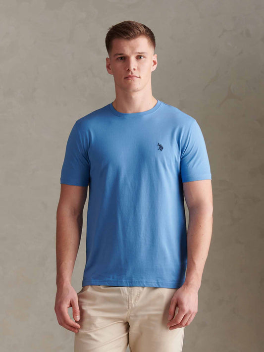 Mens Double Horsemen T-Shirt in Riviera