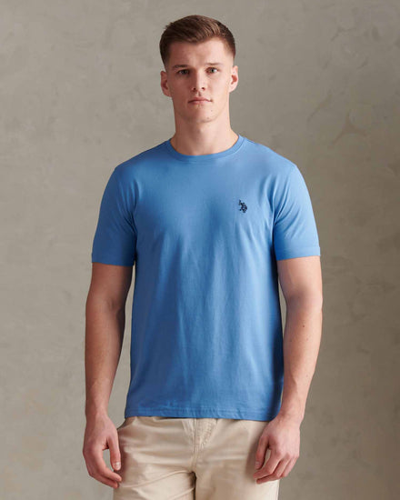 Mens Double Horsemen T-Shirt in Riviera