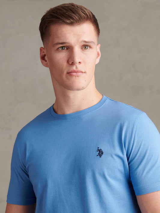 Mens Double Horsemen T-Shirt in Riviera