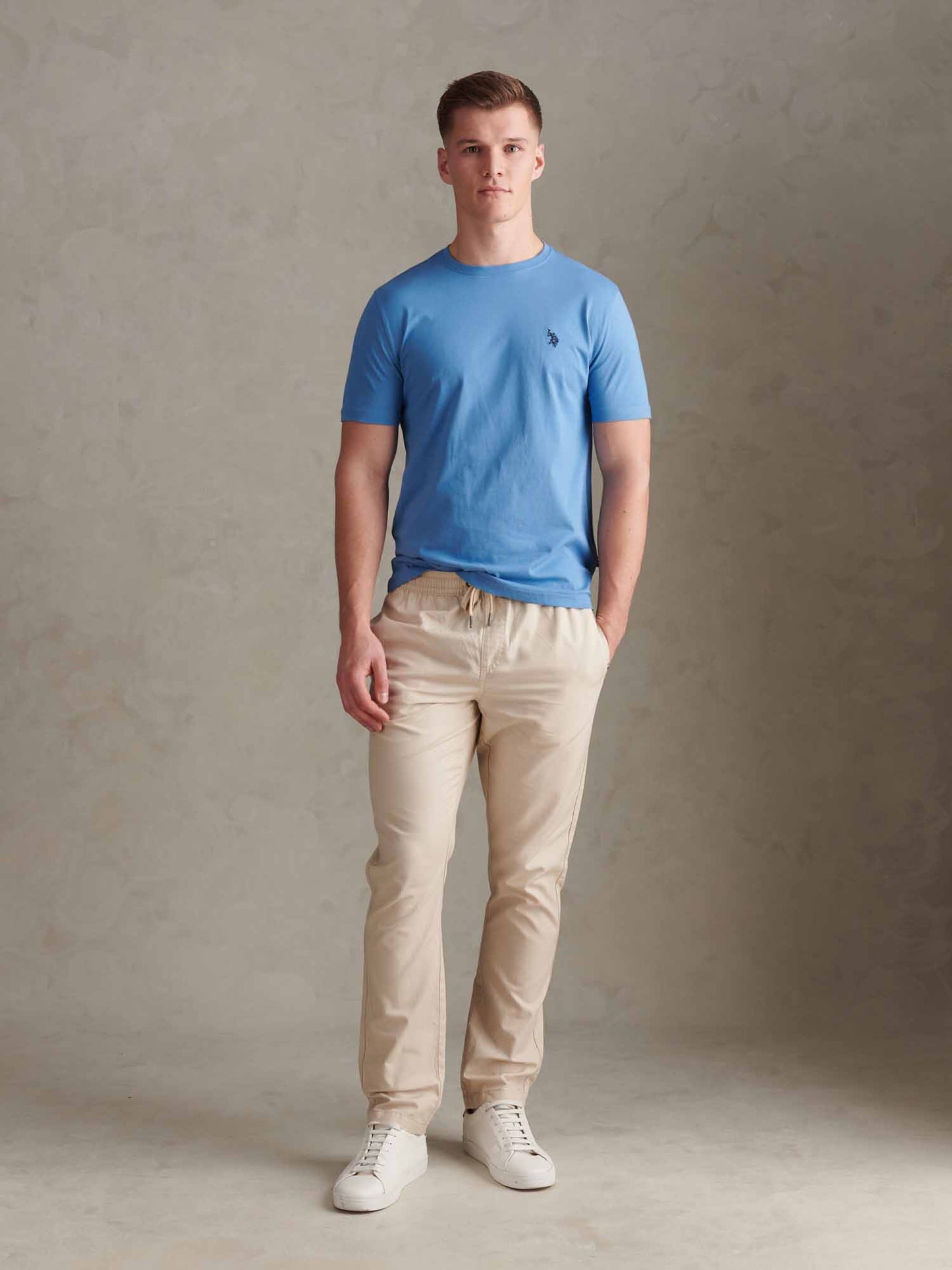 Mens Double Horsemen T-Shirt in Riviera