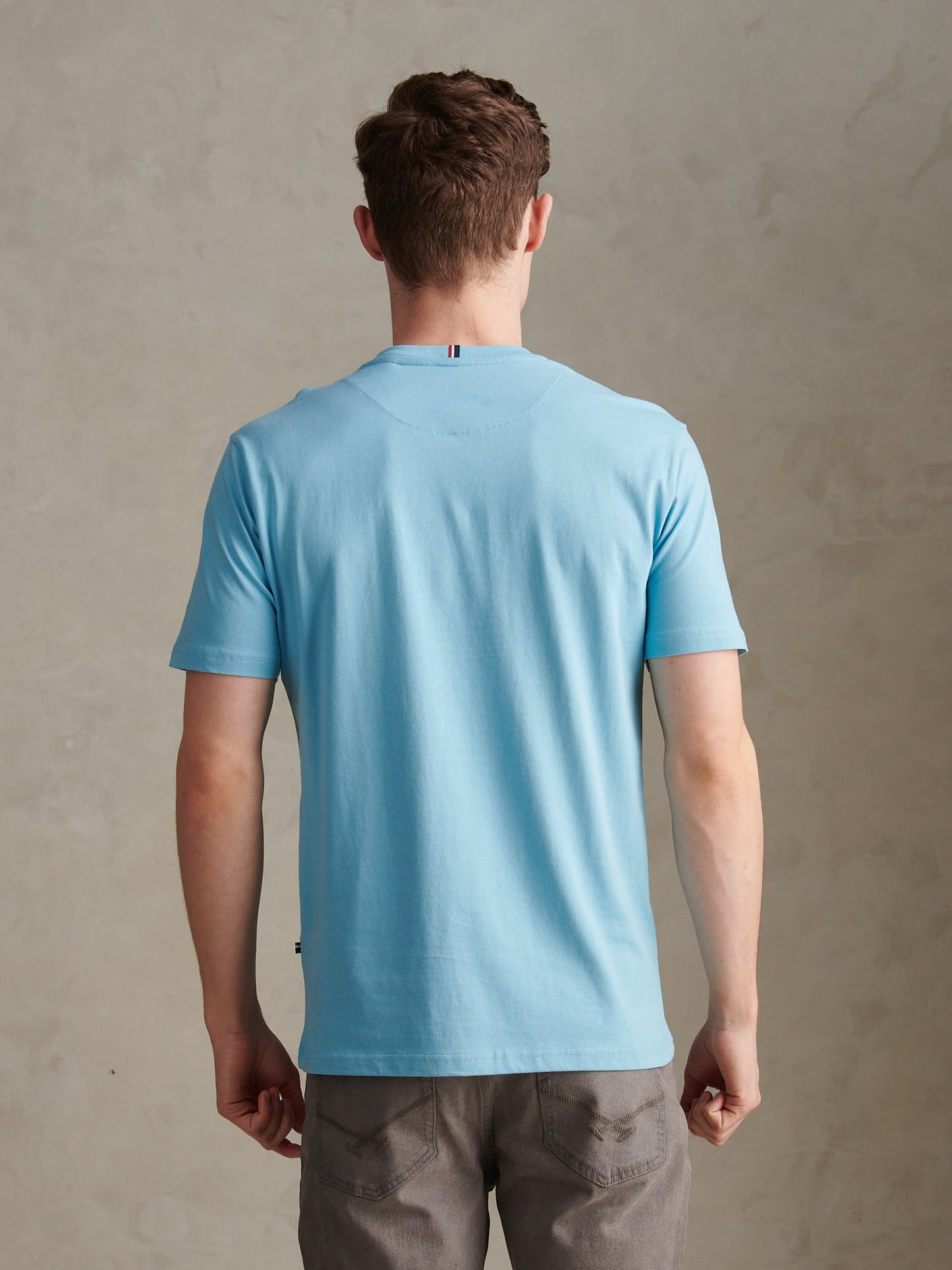 Mens Double Horsemen T-Shirt in Air Blue