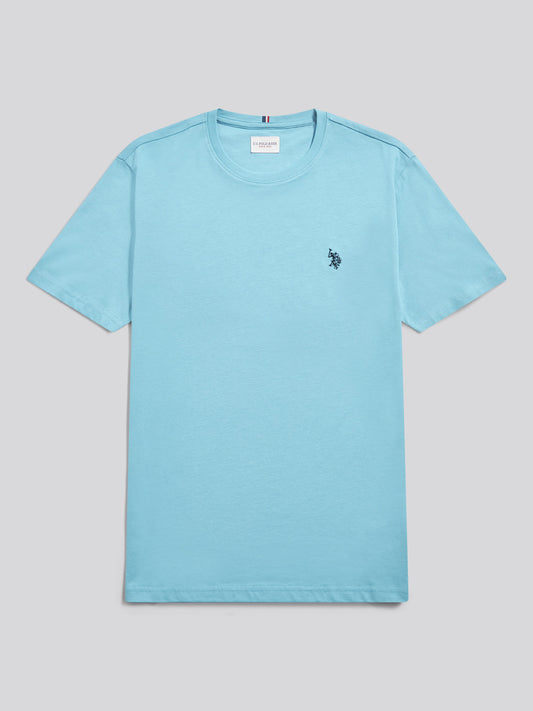 Mens Double Horsemen T-Shirt in Air Blue