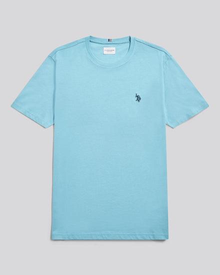 Mens Double Horsemen T-Shirt in Air Blue