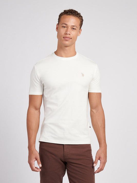 Mens Double Horsemen T-Shirt in Whisper White