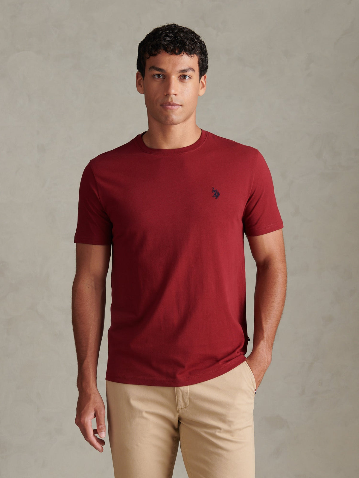 Mens Double Horsemen T-Shirt Cabernet