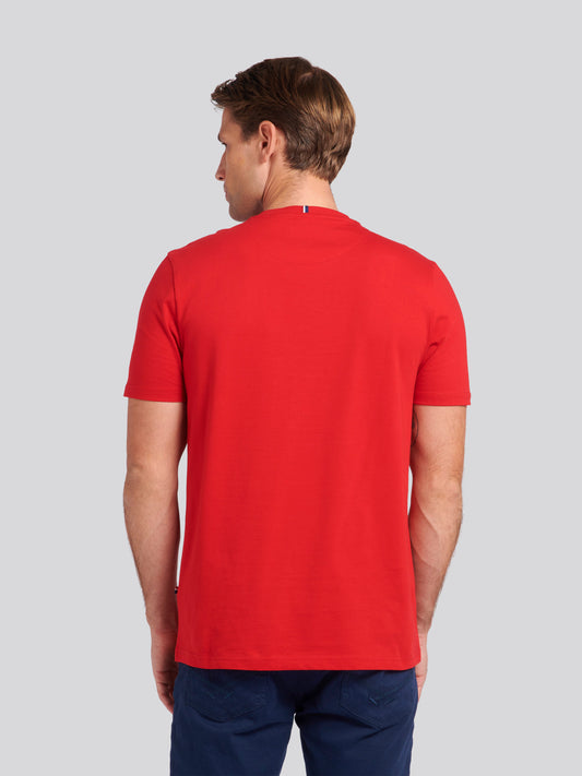 Mens Double Horsemen T-Shirt in Haute Red