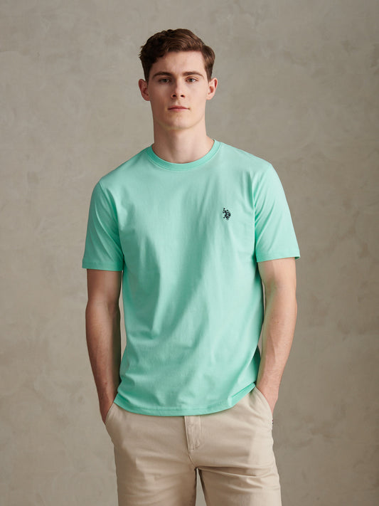 Mens Double Horsemen T-Shirt in Ice Green