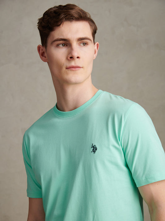 Mens Double Horsemen T-Shirt in Ice Green