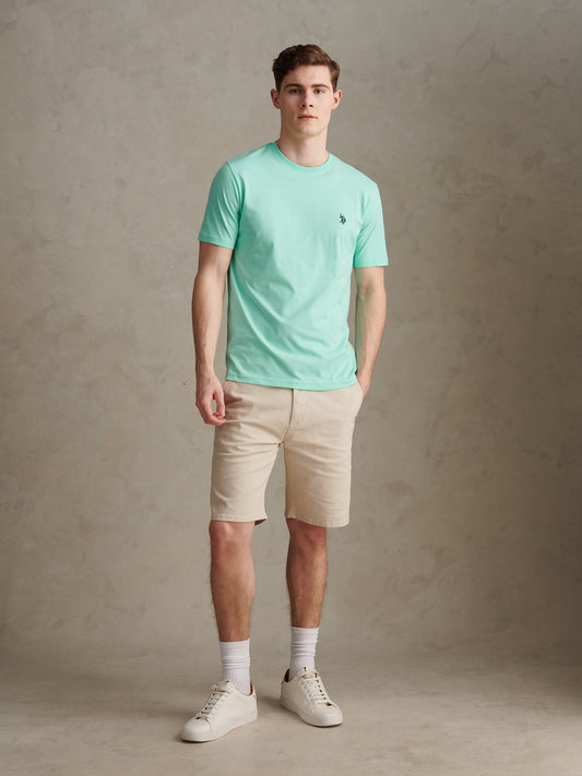 Mens Double Horsemen T-Shirt in Ice Green