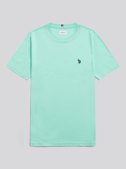 Mens Double Horsemen T-Shirt in Ice Green