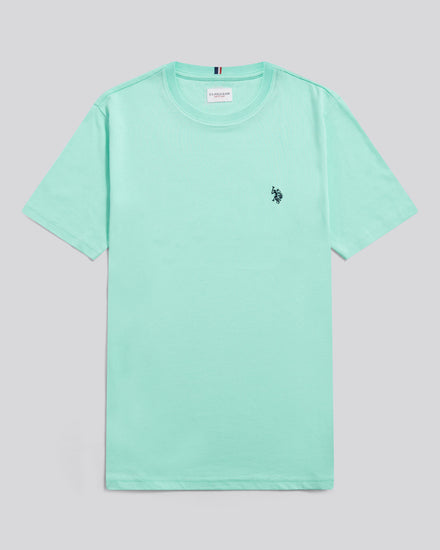 Mens Double Horsemen T-Shirt in Ice Green