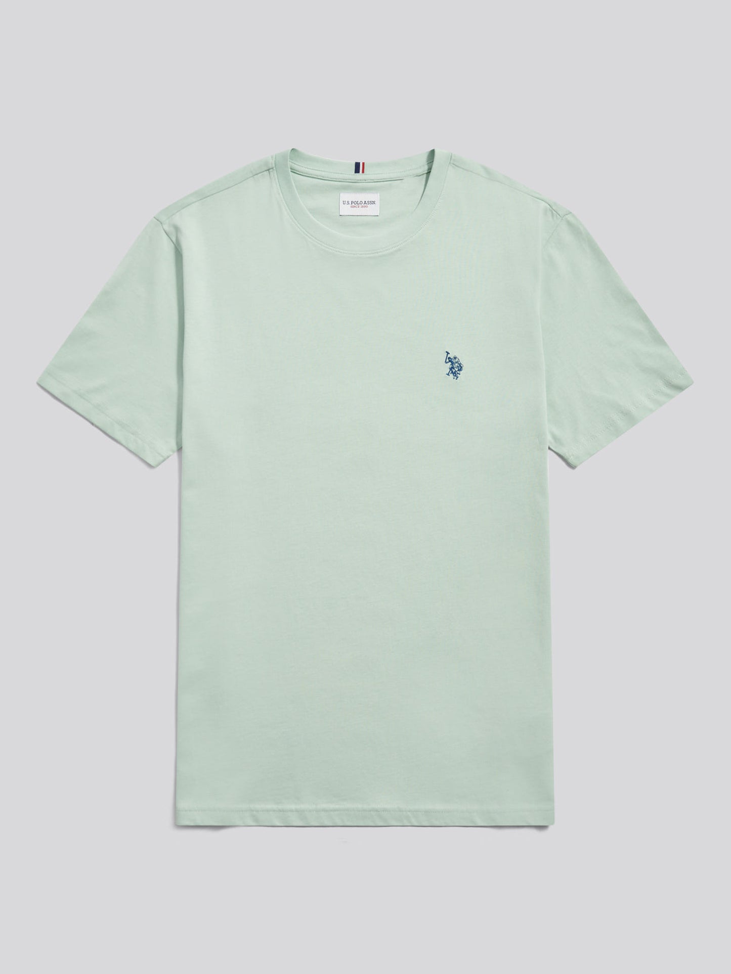 Mens Double Horsemen T-Shirt in Aqua Foam