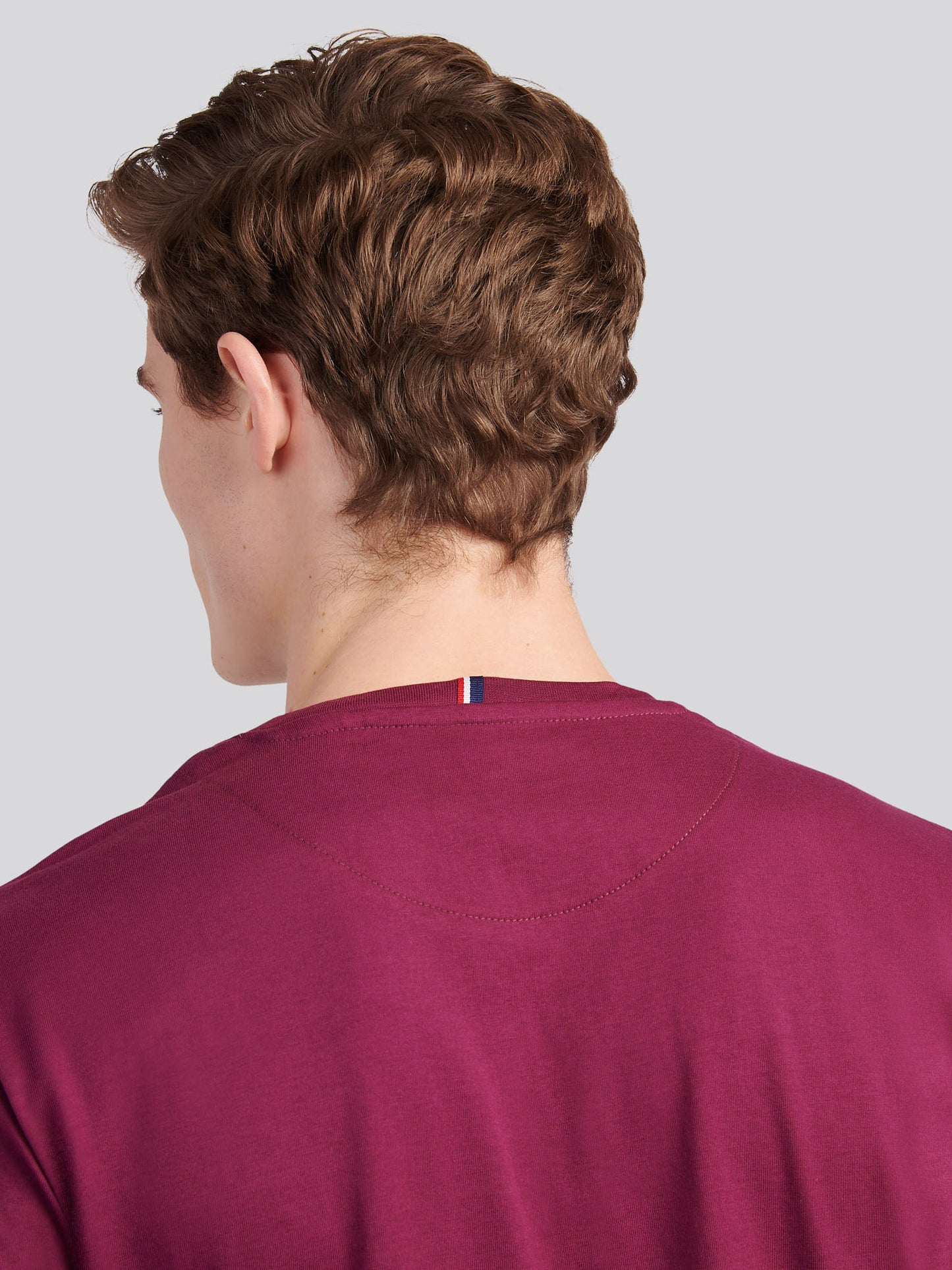 Mens Double Horsemen T-Shirt in Grape Wine