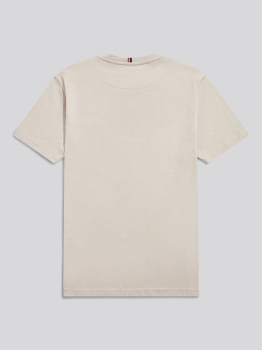 Mens Double Horsemen T-Shirt in Beige