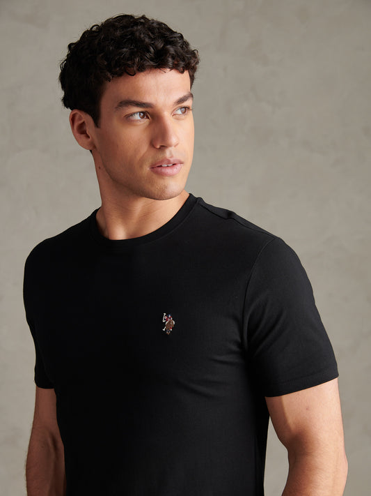 Mens Double Horsemen T-Shirt Black / Multicolour DHM
