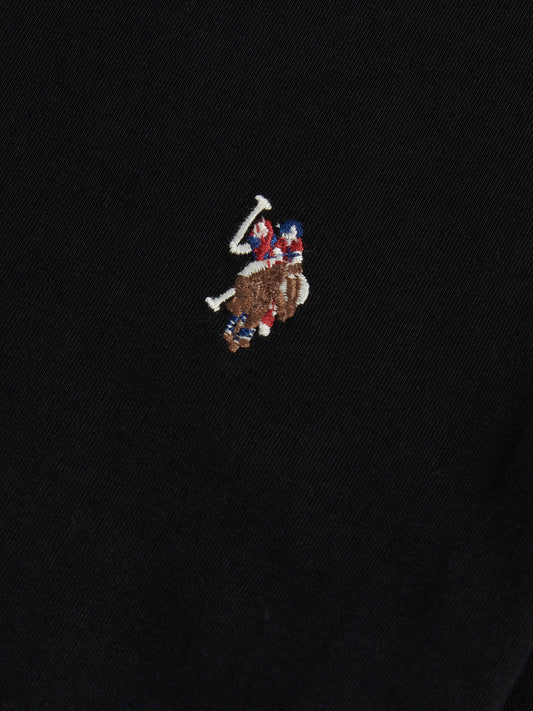 Mens Double Horsemen T-Shirt in Black / Multicolour DHM