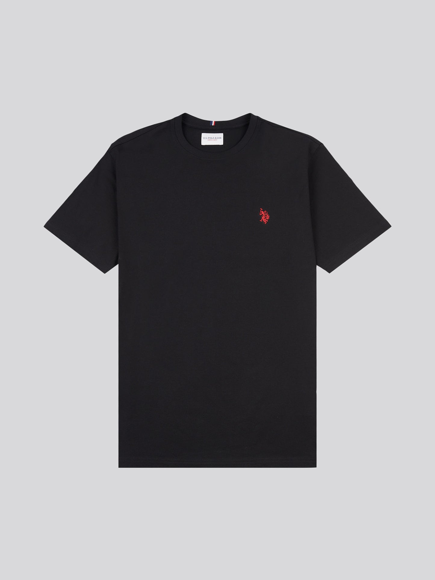 Mens Double Horsemen T-Shirt in Black / Haute Red DHM