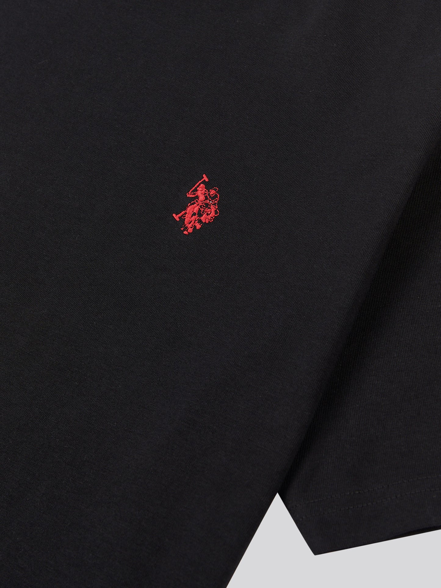 Mens Double Horsemen T-Shirt in Black / Haute Red DHM