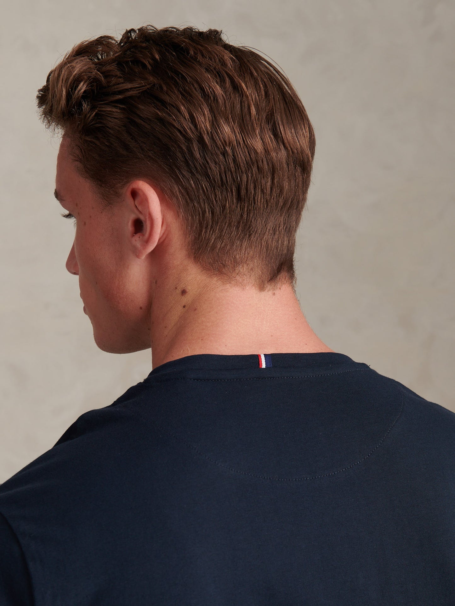 Mens Double Horsemen T-Shirt in Dark Sapphire Navy / Multi Coloured DHM